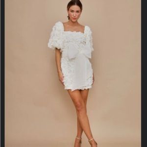 Vici  Vow Rosette Tulle Tie Mini Dress